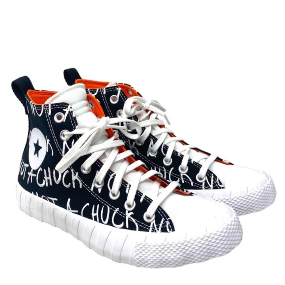 Converse UNT1TL3D High Shoes Kids Women's Black White Canvas Sneakers 266514C - Picture 4 of 11